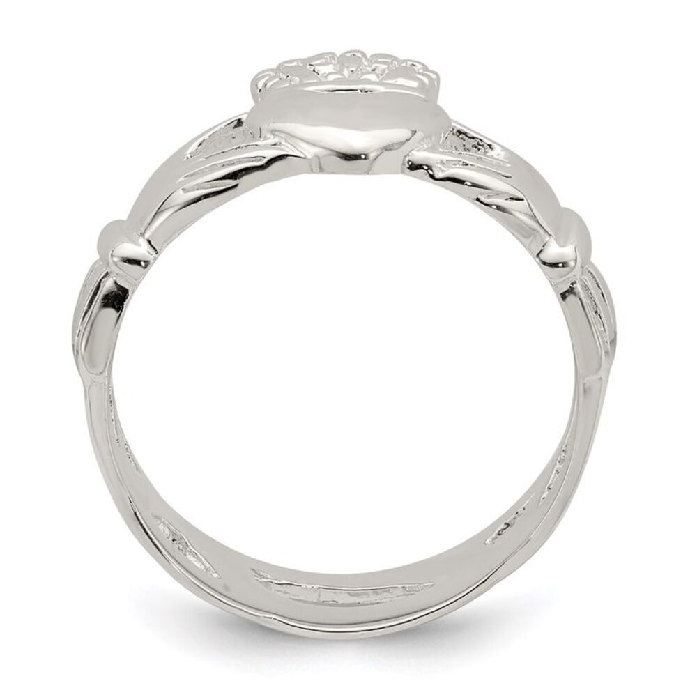 Kazi Luxury Sterling Silver Solid Claddagh Ring - image 2